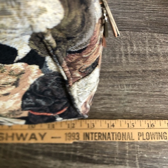 Dog Print Tapestry Bag with Brown Accents - Picture 9 of 11